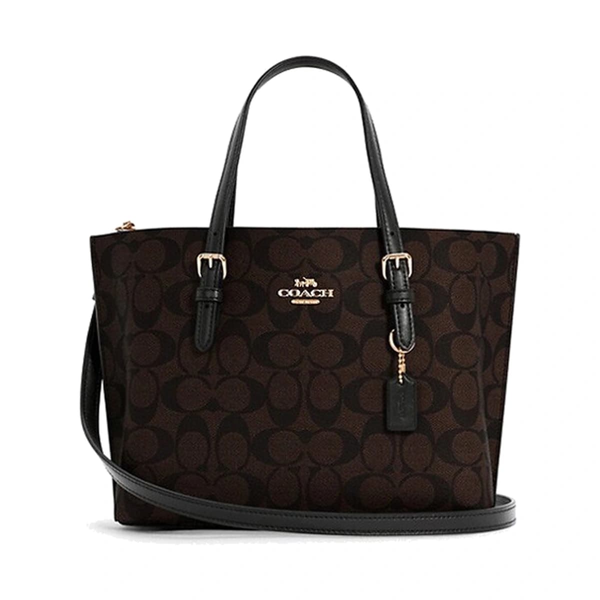 Coach Mollie Tote 25 Signature — Brown/Black