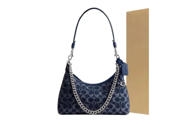 CAM27 Juliet Shoulder Bag In Signature Denim Deep Blue