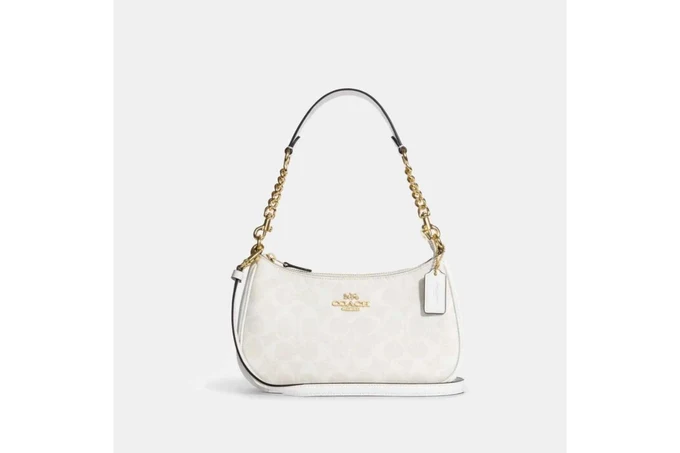 Teri Shoulder Bag In Signature Canvas - B4/Chalk