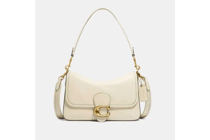 Soft Tabby Shoulder Bag - Brass/Ivory