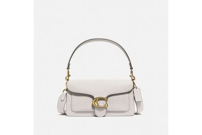 Tabby Shoulder Bag 26 - Brass/Chalk