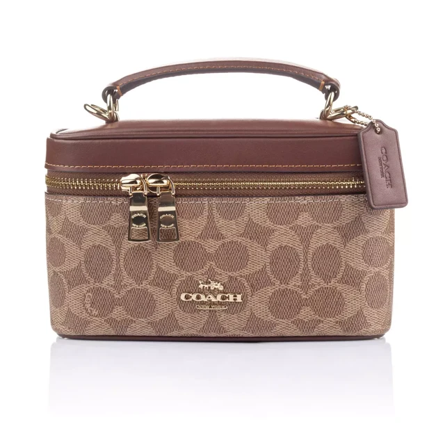Coach Rainer Crossbody Bag 18 Signature — Gold/Tan/Brown