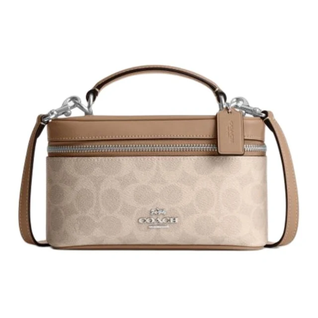 Coach Rainer Crossbody Bag 18 Signature — Silver/Sand/Taupe