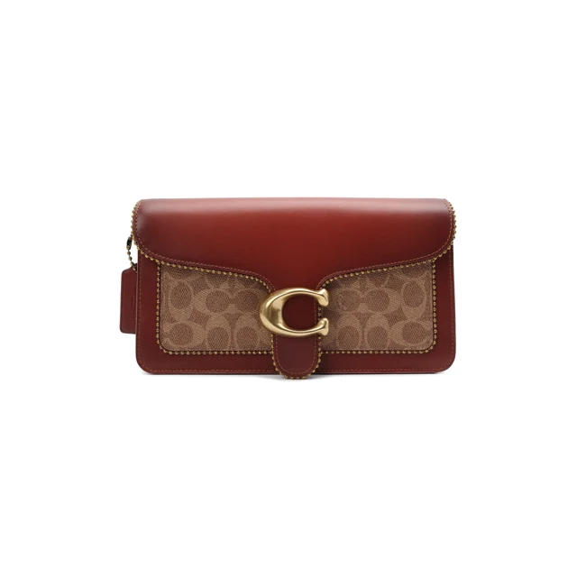 Coach Tabby Shoulder Bag 26 Signature Beadchain — Tan/Rust