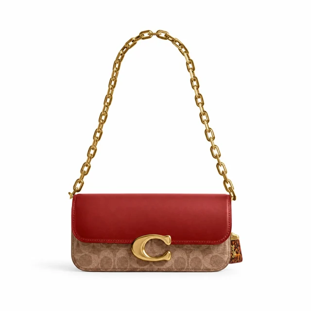 Coach Tabby Crossbody Wristlet Signature — Tan/Rust