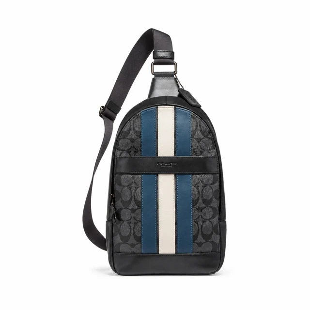 Coach Charles Pack Signature Varsity Stripe — Denim/Chalk