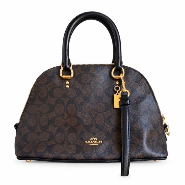 Coach Mini Sierra Satchel Signature — Brown/Black