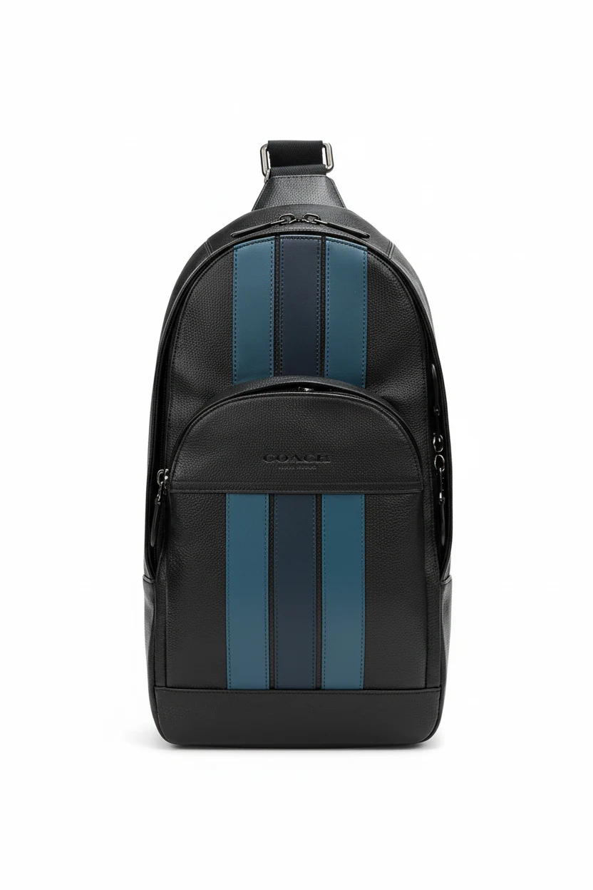 Сумка Мужская COACH Houston Pack With Varsity Stripe Blue — фото 1
