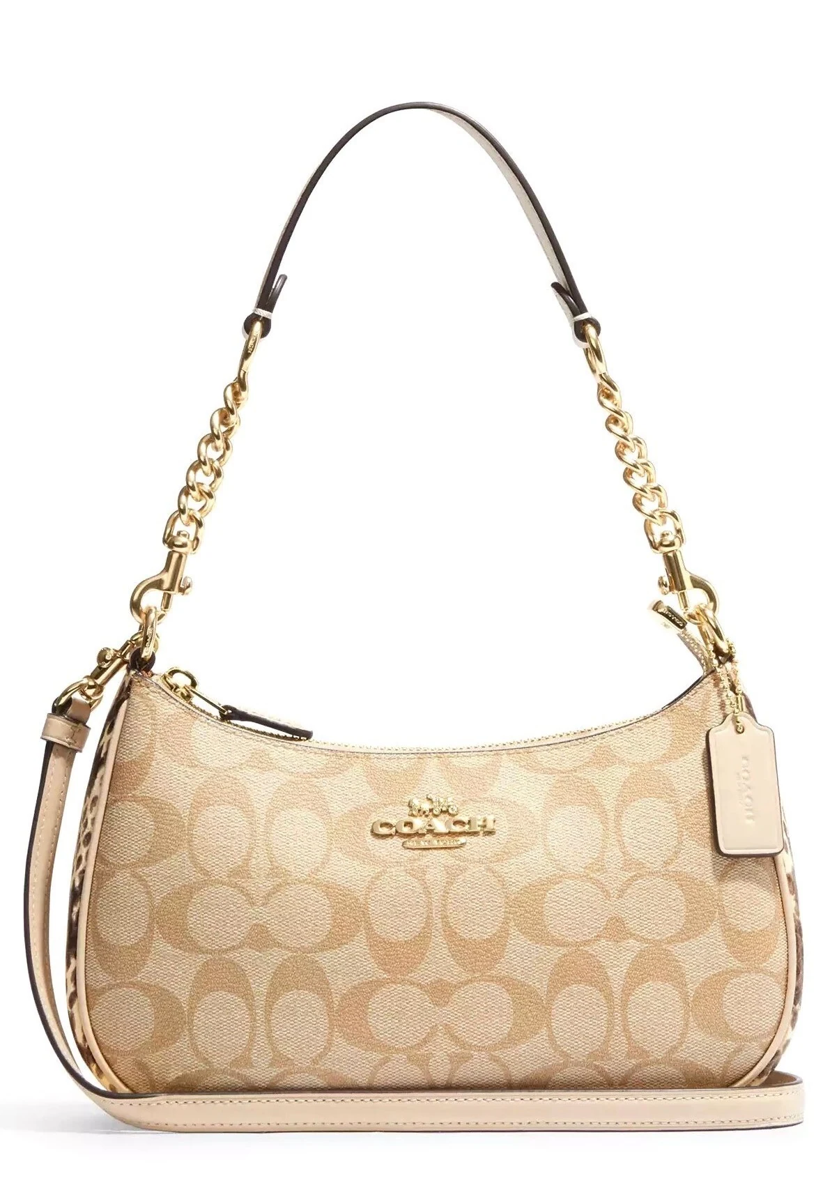 Сумка COACH Teri Shoulder Bag In Signature Canvas Khaki Multi — фото 1