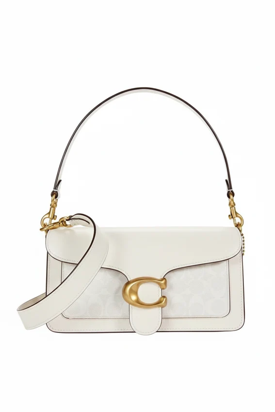 Сумка COACH Tabby Shoulder Bag 26 With Signature Canvas White
