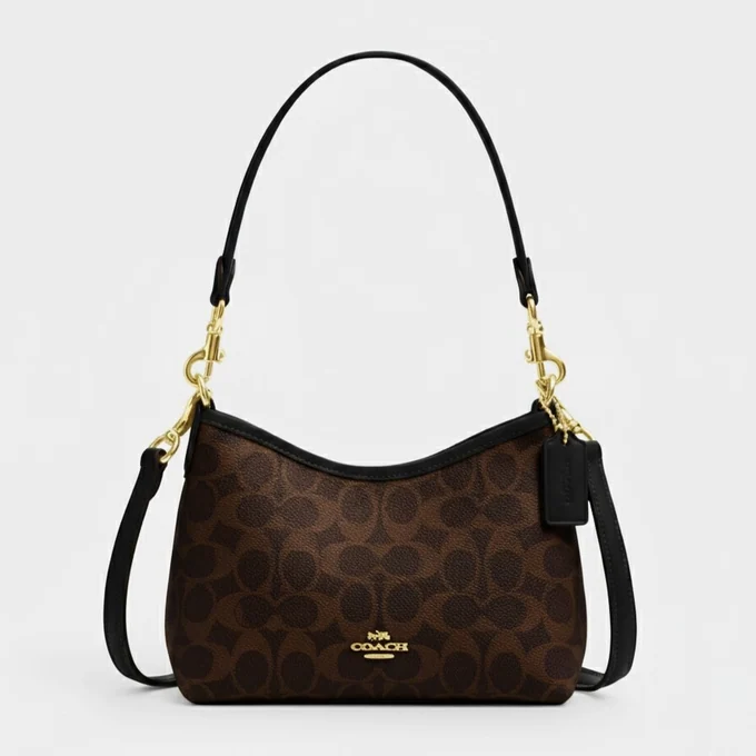 Сумка COACH Laurel Small Shoulder Bag In Signature Canvas Brown
